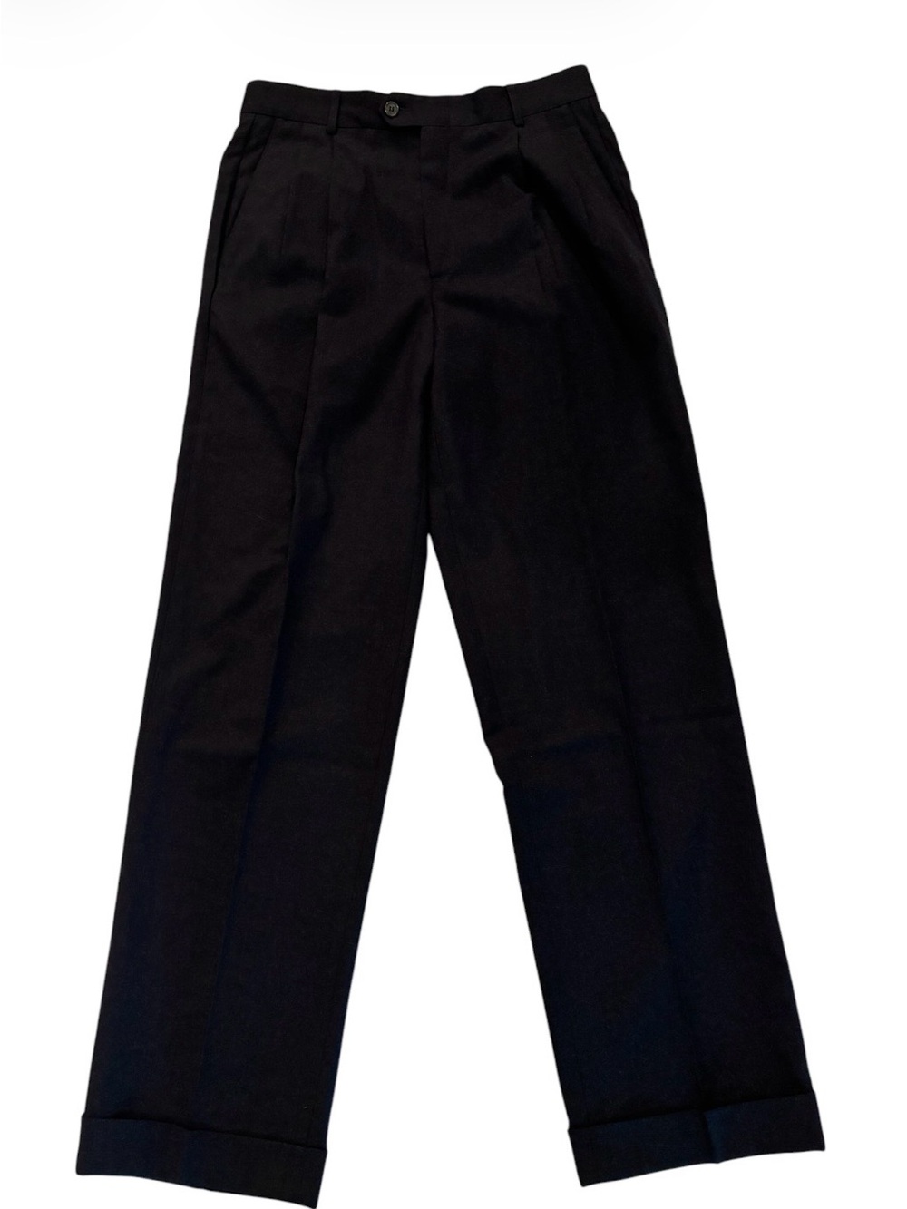 Men’s Saks Fifth Avenue Dark Gray Wool Pleated Trousers Dress Pants 32”x32”